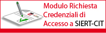 Modulo richiesta credenziali di accesso a SIERT-CIT